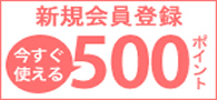 500ポイントプレゼント！